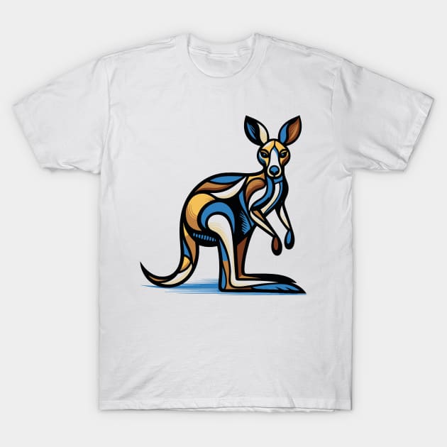 Pop art kangaroo illustration. cubism illustration of a kangaroo T-Shirt by gblackid